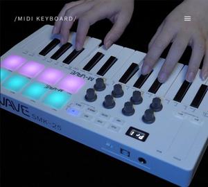Controlador de teclado MIDI portátil, accesorio de música, fábrica