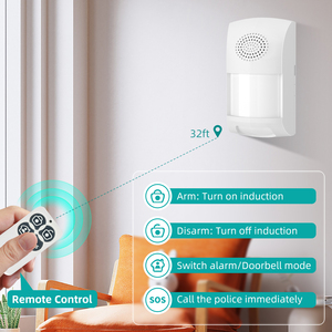Alarma con Sensor infrarrojo inalámbrico ANGUS, Detector de movimiento PIR inteligente, alarma de 110dB, alerta de voz antirrobo, sistema de seguridad para el hogar - Product Image 2