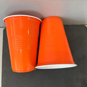 16oz Orange and White Disposable pp Plastic <strong>Cups</strong> for Graduation Wedding Birthday New Year <strong>Theme</strong> Party