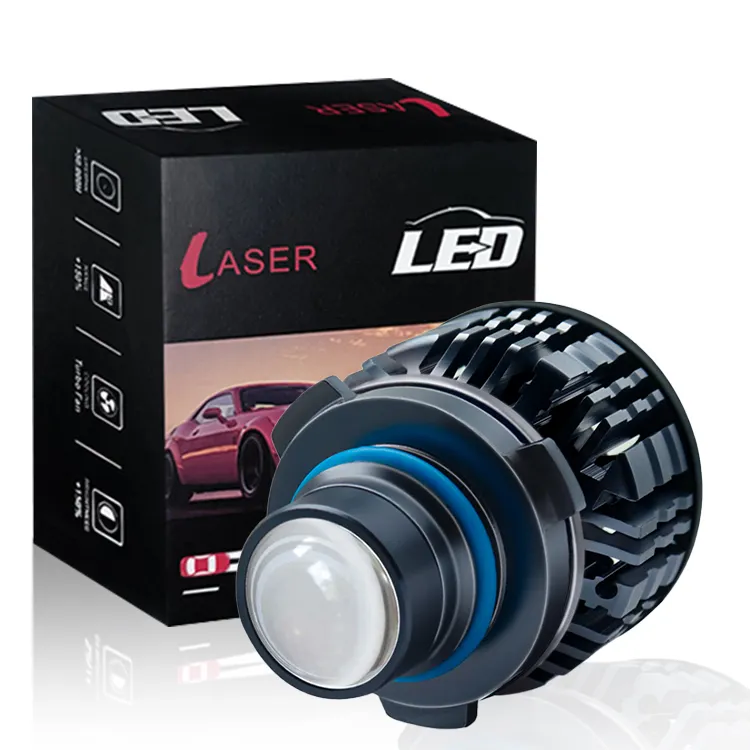 Factory direct sales 100w 13000lm car laser fog lights dual color modified lights 9005 laser headlight bulb