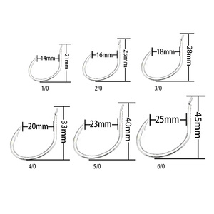 Funadaiko 8064 1/0 6/0 móc đơn móc số lượng lớn phụ kiện câu cá Móc Câu Cá mặt đất bằng tay - Product Image 5