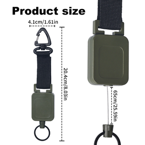 ตัวยึดป้ายเหล็กพร้อมรีล Carabinine Reel ตะขอรูปตัว D แบบยืดได้อเนกประสงค์ทำจากโลหะทนทานทนทาน - Product Image 2