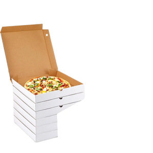 İnce karton beyaz kil kaplı Pizza kutusu-10 "uzunluk X 10" genişlik X 1.5 "derinlik kilit köşe (10 adet) Pizza için mükemmel - Product Image 3