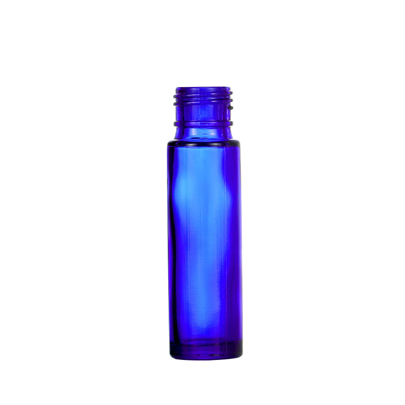 Bouteille bleue + bille d'acier