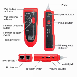 RJ45RJ11ケーブルトラッカーラインファインダー多機能ワイヤートラッカーイーサネットLANネットワークCat5Cat6、ケーブル照合用イヤホン付き - Product Image 3