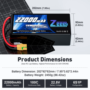 Zeee fpv סוללה 6s 22.8v 10000/12000/16000/22000mah 100c <span class=keywords><strong>lihv</strong></span> lipo lipo lipo lipo lipo lipo