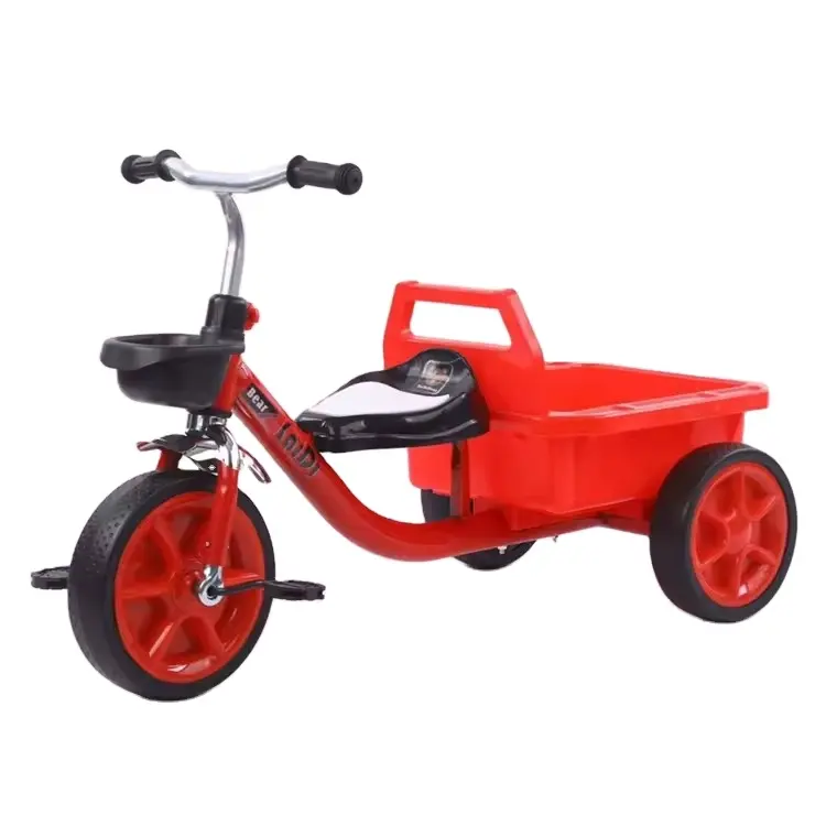 Mainan Model terbaru sepeda roda tiga anak-anak dengan ember belakang besar untuk bayi