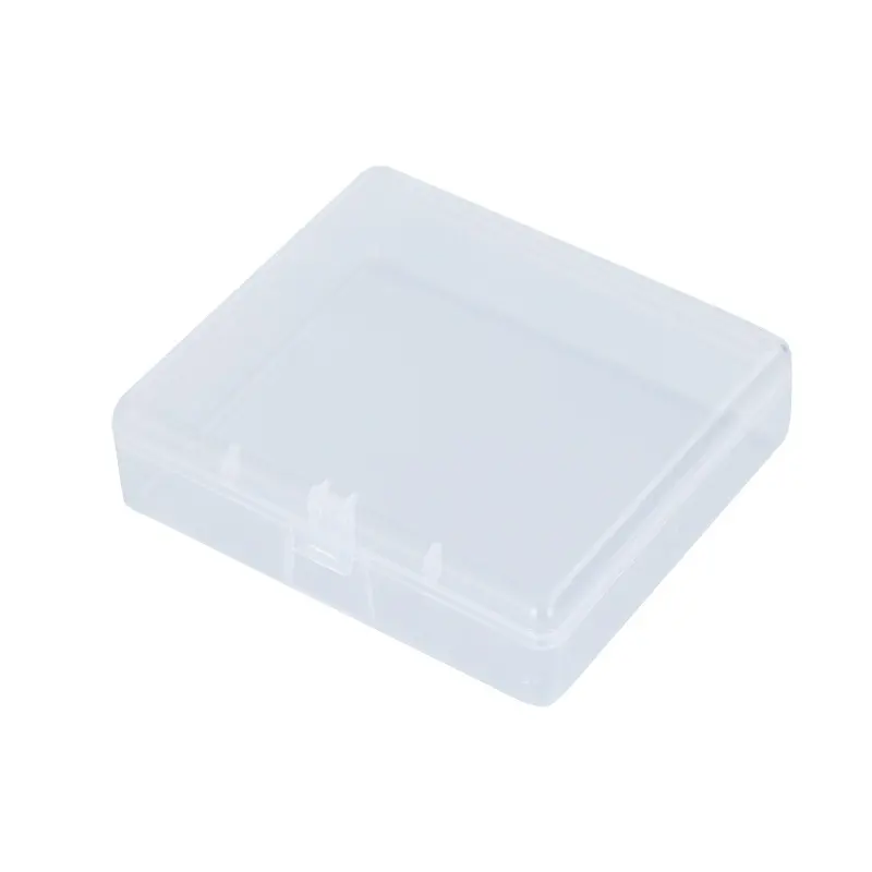 SJPC811 Transparent Small Square Pill Storage Container Mini Plastic Storage Box for Jewelry Earplug Battery