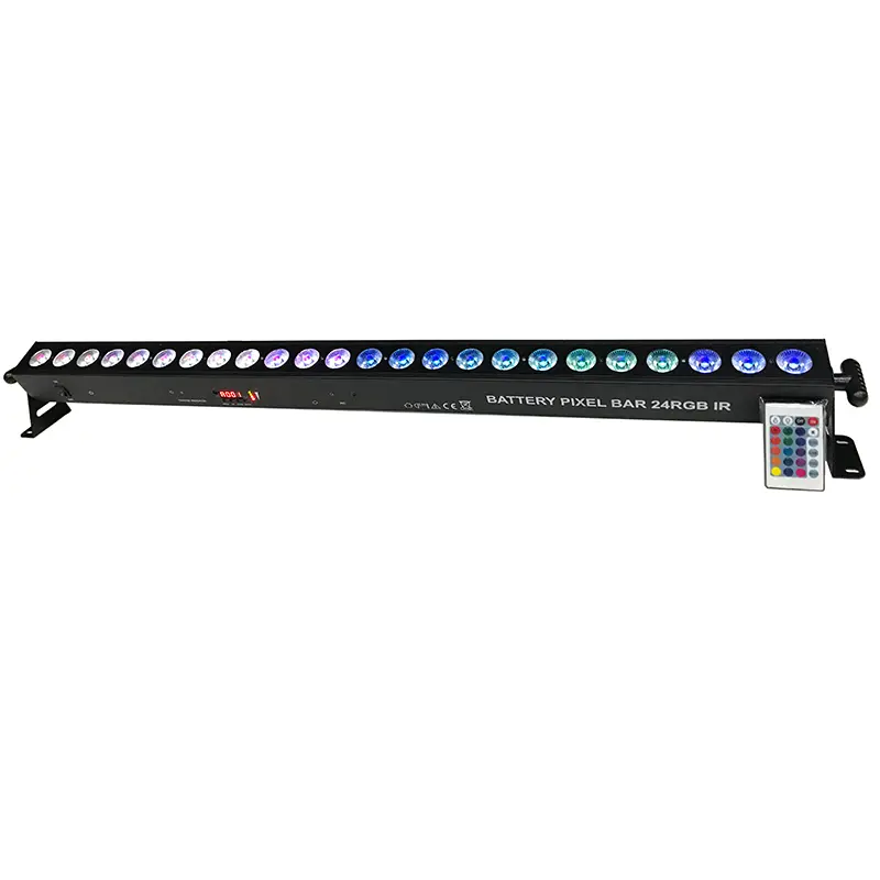 Dmx iluminação de parede, controle de barra, lâmpada led, 24*3w, rgb 3 em 1, para projeto, festas de casamento