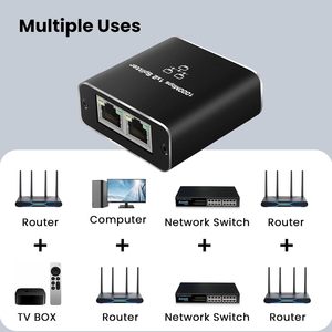 Ethernet <strong>Splitter</strong> <strong>1</strong> in <strong>2</strong> Out High-Speed 1000Mbps Network <strong>Splitter</strong> [<strong>2</strong> Devices Share Network] RJ45 LAN <strong>Splitter</strong> Adapter