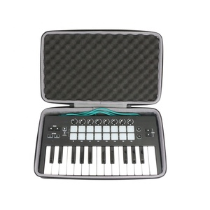 Estuche de transporte de viaje de protección de carcasa dura Estuche de teclado duro Estuche de concierto para teclados de controlador MIDI de 25 teclas Espuma densa fuerte - Product Image 1