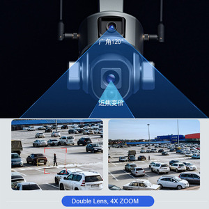 Hd 10X Optical Zoom PTZ Dual Lens Solar Cell Camera Network <strong>Security</strong> IP66 Outdoor Water Wireless WiFi 4G Camera - Product Image 5
