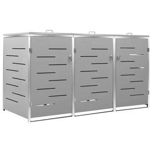 Papelera DE RECICLAJE con dos compartimentos, cubo de basura grande para exteriores, cubo de basura grande con cubierta oscilante para cubo de basura con ruedas