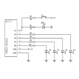 Un trasmettitore e ricevitore a distanza di Rf del bottone 433mhz 1-telecomando del bottone + modulatore di digital del modulo Rf del ricevitore - Product Image 5