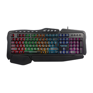 OEM-Teclado retroiluminado RGB para juegos, dispositivo compacto con 12 teclas de atajo Multimedia, membrana de teclado con cable USB para jugadores de PC - Product Image 1