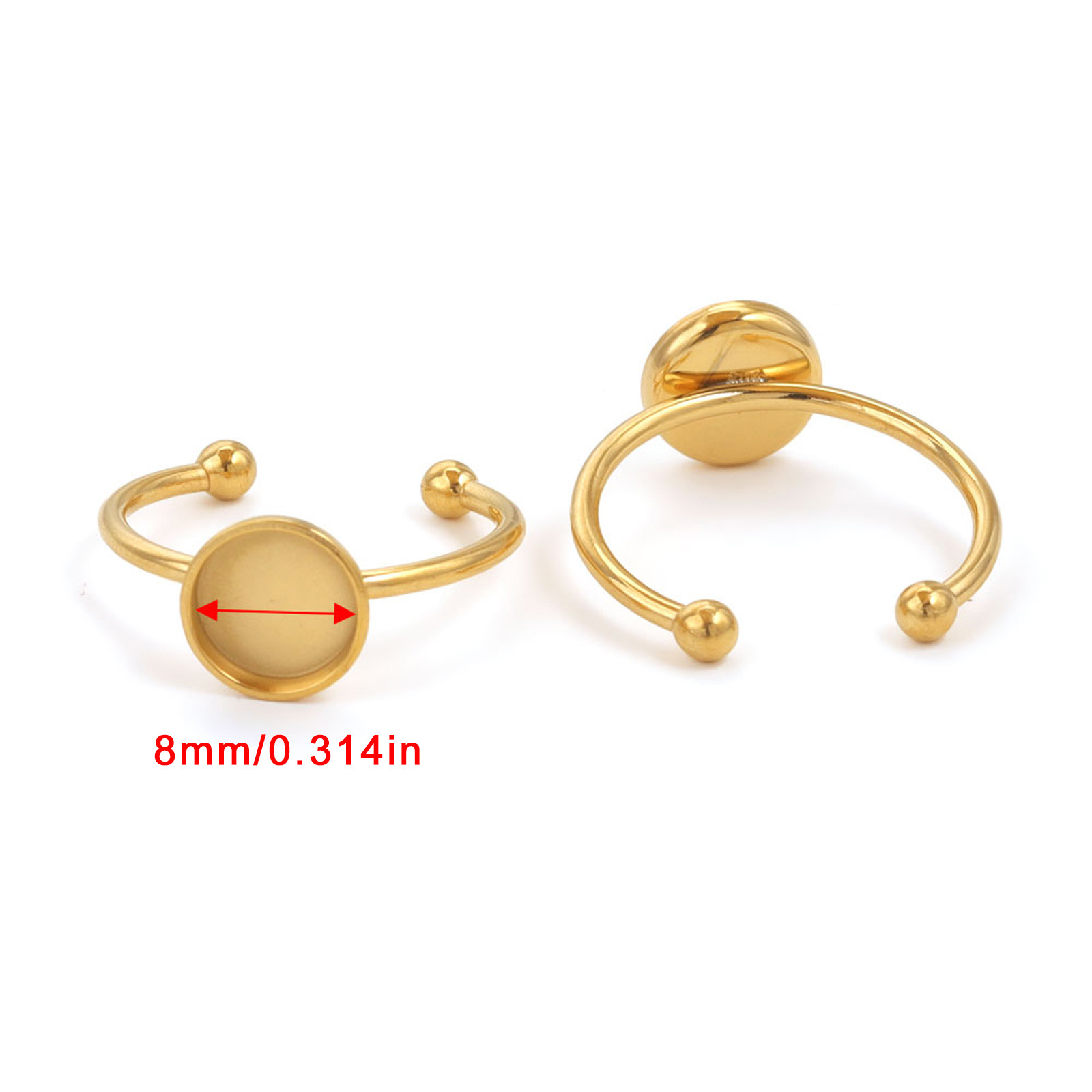 Gold-Round8mm