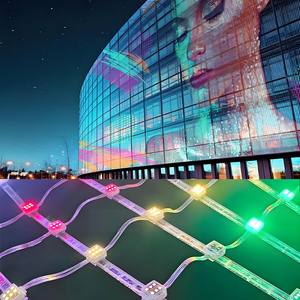 Полноцветный RGB Светодиодный точечный пиксельный программируемый Ip67 Водонепроницаемый светодиодный сетчатый экран 25 мм для внутреннего и наружного использования - Product Image 1