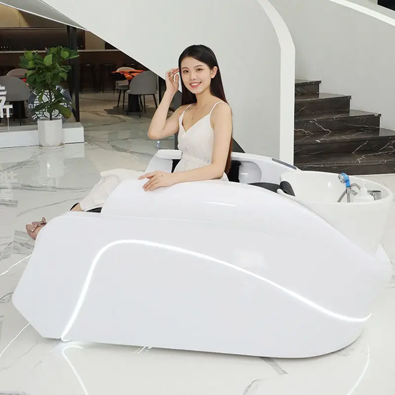 Newest Furniture Facial Hair Salon Electric Massage Shampoo Spa Bed