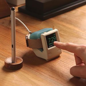 Silicone Retro Charging Stand for <strong>Apple</strong> Watch 6 5 4 3 Se Universal Classic Computer Charging Base for Iwatch 38mm 40mm 42mm 44mm - Product Image 6