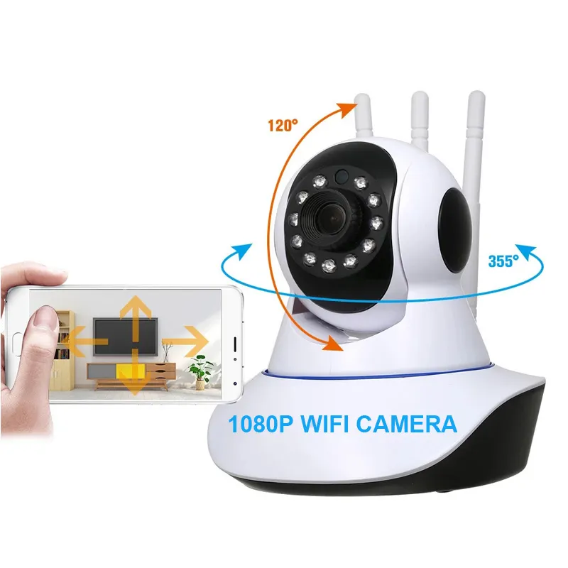 Беспроводная Wi-Fi камера видеонаблюдения v380 Hd, сетевая панорама, наклон на 360 градусов, внутренняя система безопасности, Ip-камера для умного дома