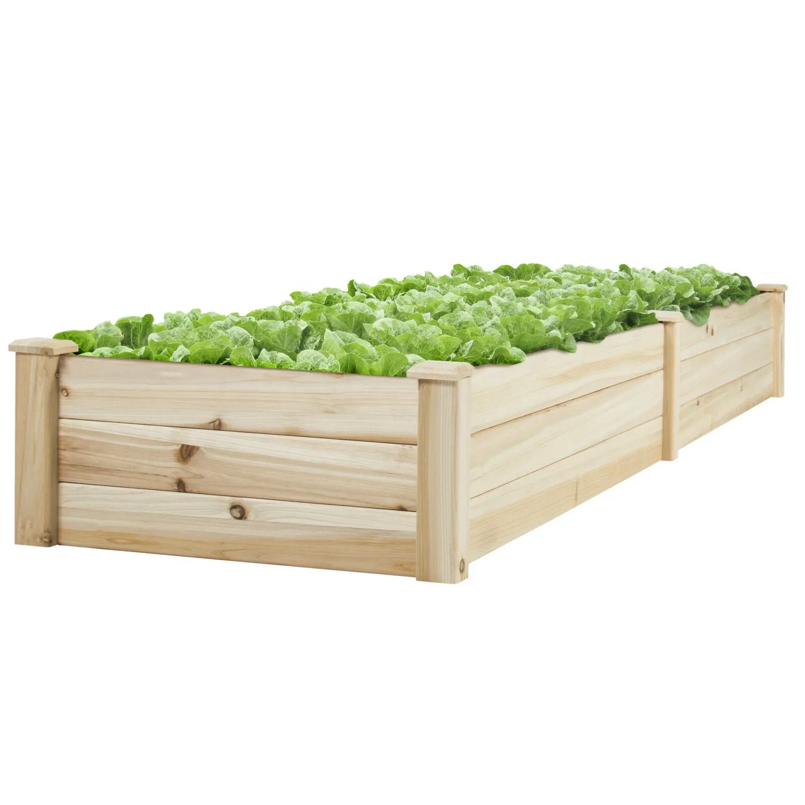 Cama elevada de madeira para jardim, cama à prova de tempo, grande, recipiente para plantas, grão de madeira, cama elevada para jardim, centro de jardim