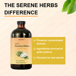OEM Sour Sop Bitters Líquido com Folhas de Sopola Venda Quente Imune Boost Herbal Blend com Semente Preta Moringa Antioxidante Eficaz - Product Image 5