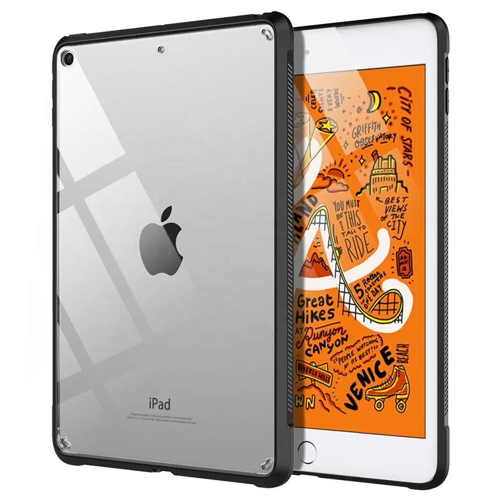 OEM/ODM 사용자 정의 충격 방지 클리어 백 케이스 견고한 애플 iPad 미니 5 케이스 7.9 인치 TPU 아크릴 투명 태블릿 케이스