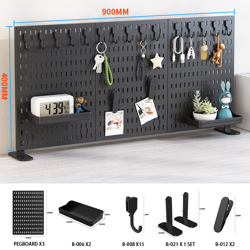 Ensemble de bureau vertical 6 noir