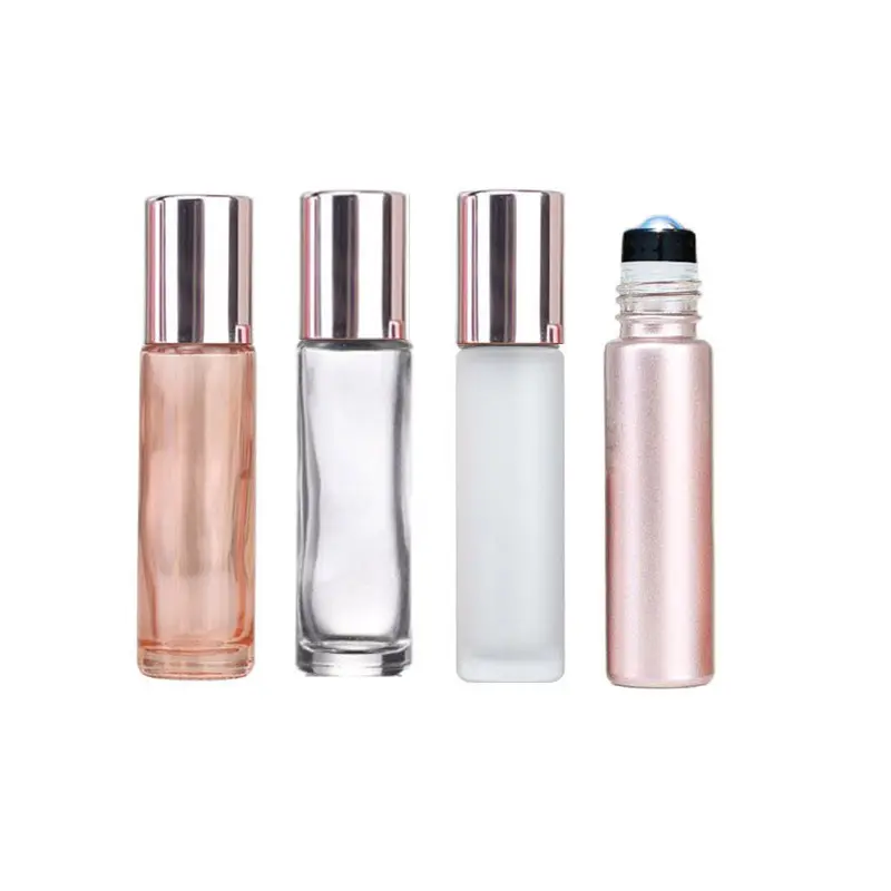 10Ml Botol Roll On Minyak Esensial Botol Kaca Pink Parfum RoseGolden Sprayer