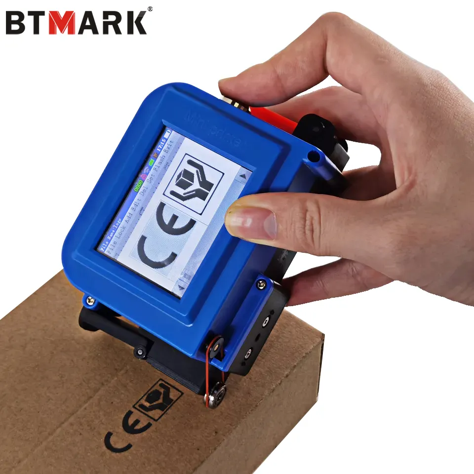 BTMARK Mini Impressora Impressora A Jato De Tinta Portátil Impressora para caixa Logotipo código de lote plástico Hand held Inteligente Jato De Tinta Portátil