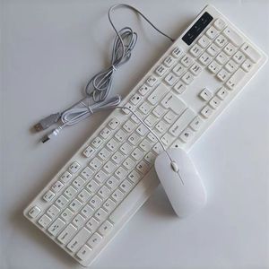 Juego de teclado y mouse con cable Teclado de chocolate Notebook Computadora de escritorio todo en uno