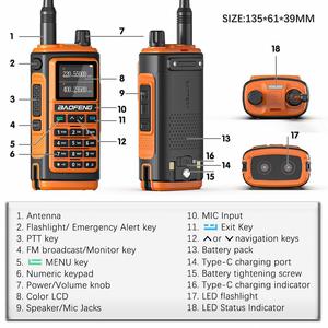 Vendita calda Baofeng Uv-17 Radio Uhf Vhf Radio a lungo raggio ad alta potenza Walkie Talkie Baofeng Uv17 Pro Max Baofeng Radio Air Band - Product Image 4
