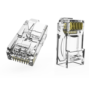 Free Sample EXW Cat6 Arched RJ45 8p8c Connector Unshielded Plug Cat6 Rj45 Connector - Product Image 1