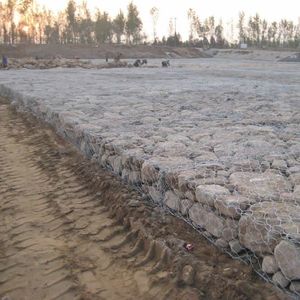 Esagonale rete metallica gabbione cestello in acciaio inox riempito con pietre muro Gabion scatola intrecciata e saldata - Product Image 2