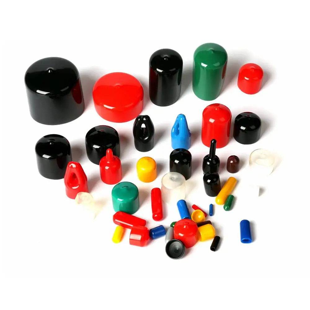 Kleur Pvc Zachte Draad Stofdicht Draad Bescherming Geïsoleerde End Cap Rubber Bolt Protectors Vinyl Zachte Pvc Ronde End Cap