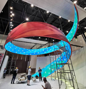 Colonna circolare flessibile LED schermo curva modulo Display morbido cilindro pilastro prezzo P4 P3 P2.5 P2 P1.8 P1.5 P1.25 - Product Image 6