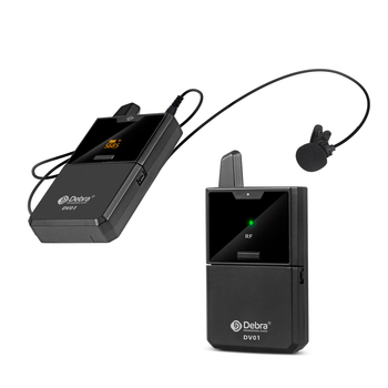 Debra Audio DV01 Single Channel Portable UHF Wireless Lavalier Microphone System for Smartphone DSLR camera interview live steam