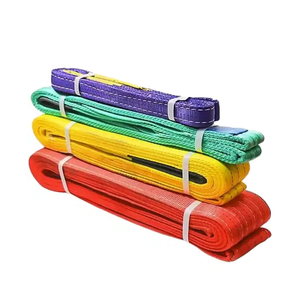Capacità di sollevamento 2t 2ply 4ply senza fine in poliestere cinghia di imbracatura occhio bianco a nastro piatta per imbracatura in tessitura - Product Image 5