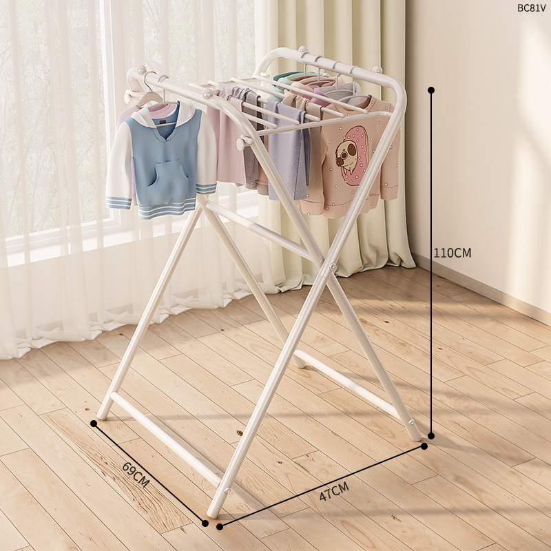 BC81V-Folding Clothes Hanger 110 Cream White