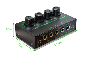 4-Wege-RGB-Monitor Kopfhörer verstärker Stereo-Audio-Soundkarte & Mixer Audio-Kopfhörer verteiler - Product Image 4