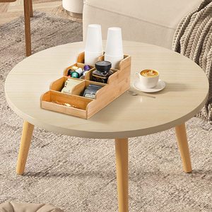 Kカップシュガーティーコーヒーステーションオーガナイザー用卸売竹コーヒーカップと調味料オーガナイザーコーヒーポッドホルダー