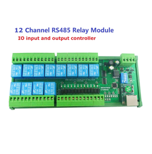 Ethernet RS485 relè TCP/IP UART modulo Controller di rete 12CH DC 12V 24V Modbus RTU scheda interruttore per motore PLC PTZ - Product Image 6