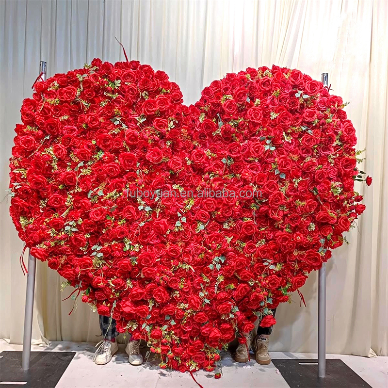 11 # mur de fleurs en forme de coeur
