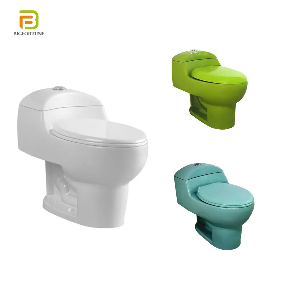 Großhandel China Sanitär keramik Badezimmer WC Kommode Keramik Bunte Toiletten schüssel Südamerika Einteilige Toilette
