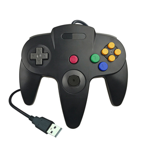 Atacado N64 <span class=keywords><strong>USB</strong></span> Wired Gamepad <span class=keywords><strong>Controller</strong></span> com Vibração Motor Acessórios para Nintendo N64 Jogo Joystick