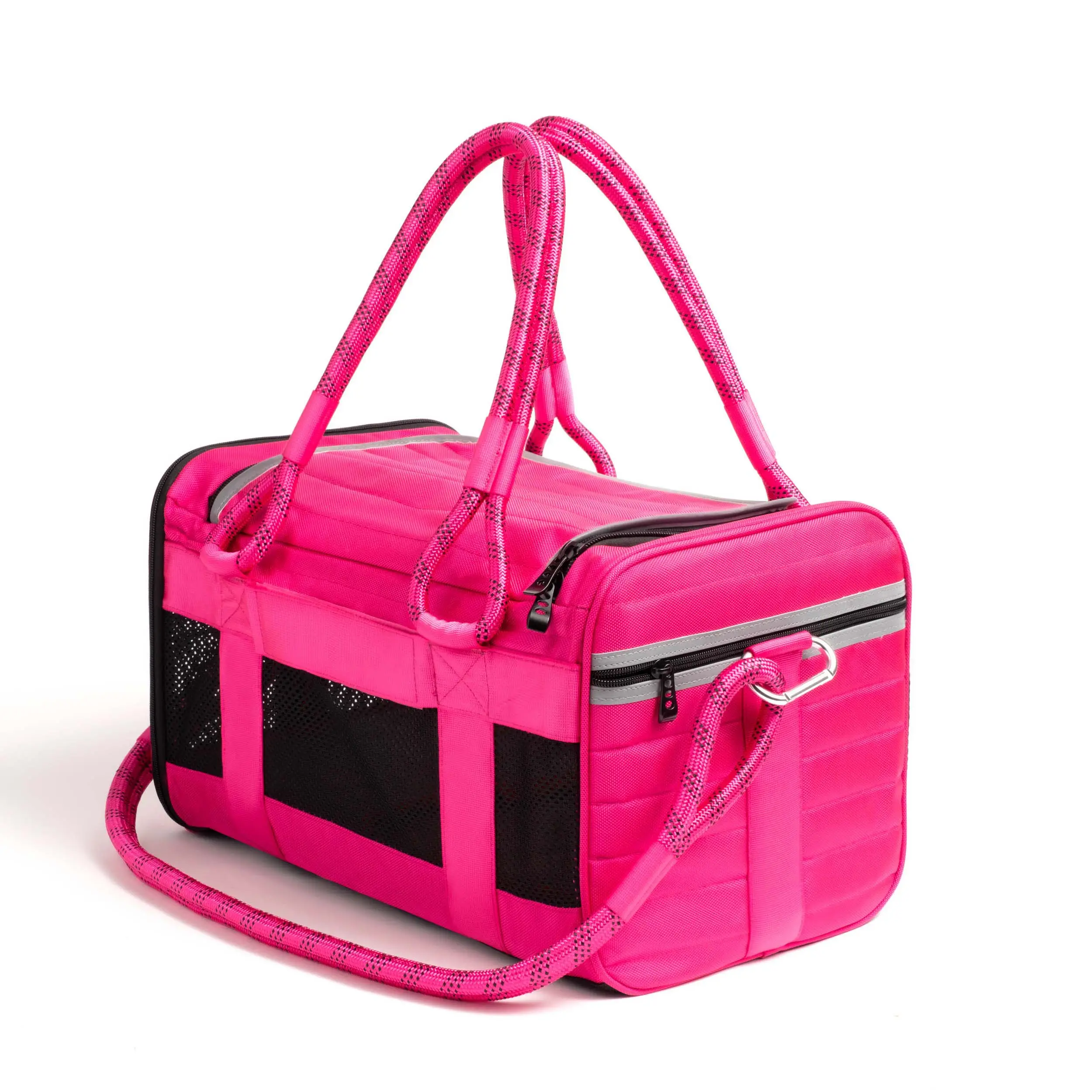 OEM nhà sản xuất tùy chỉnh xách tay túi vật nuôi cho chó du lịch trường hợp MềM Hai mặt sang trọng màu hồng Duffel Pet Carrier Bag
