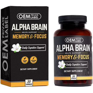 Fabrik preis Alpha Brain Kapseln Funktionen Ergänzung Fokus Konzentration Gedächtnis Alpha Kapseln - Product Image 1