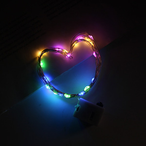 Cadena de luces LED de alambre de cobre, luz de cadena multicolor intermitente de tres funciones, decoración de caja de regalo de flores de Navidad - Product Image 3