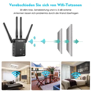 Wavlink Dual Band Wi-Fi Range Extender 5GHz 750/1200mbps 2.4GHz Access Point Long Signal Amplifier Firewall for Home <strong>Networking</strong> - Product Image 5