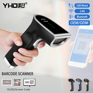 YHDAA alta calidad 2D Bluetooth Android IOS sistema escáner de código de barras lector de código de barras Qr código escáner de código de barras con pantalla - Product Image 1